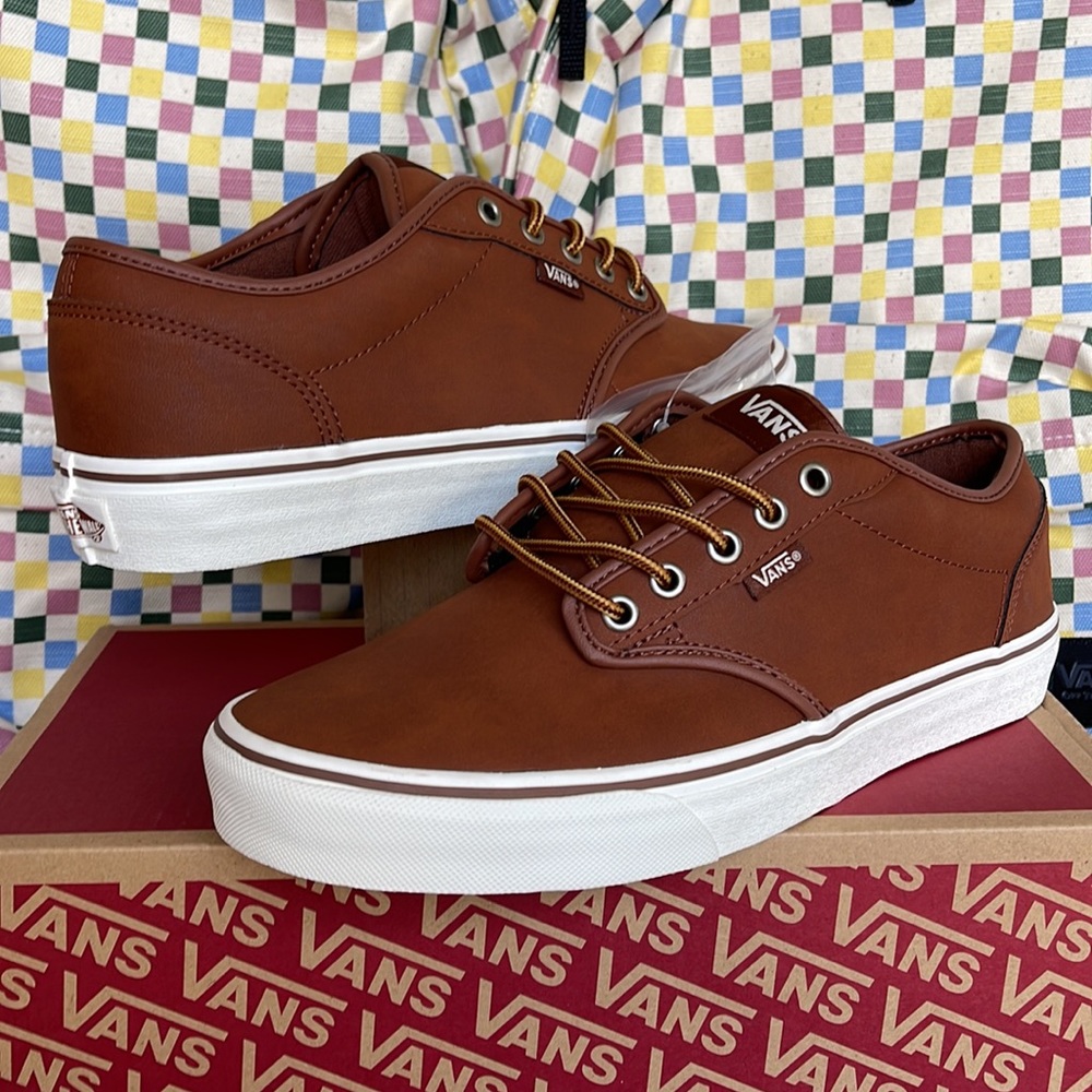 Vans Men’s Atwood (Leather)Brown/Marshmallow VN0A327LLYV Sneakers - Picture 11 of 16